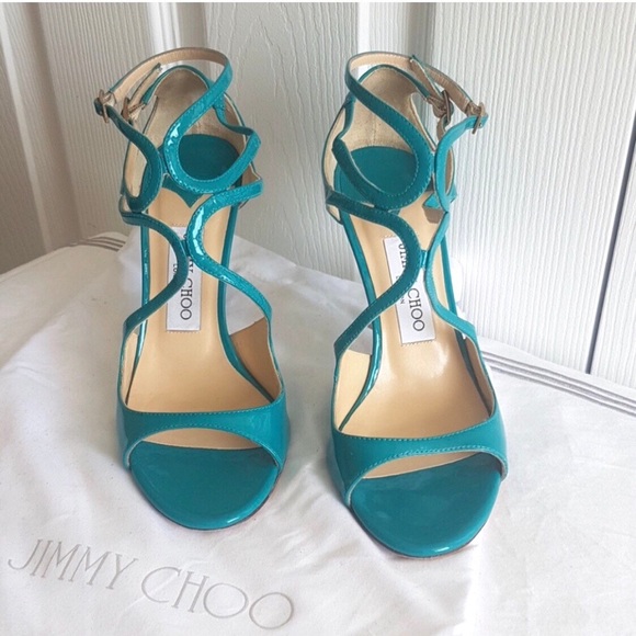 JIMMY CHOO “LANCE” patent leather sandals - Picture 2 of 4